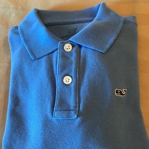Boys Long Sleeve Sky Blue Vineyard Vines Polo
